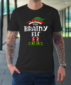 The Brainy ELF Christmas Pajama Family T-Shirt