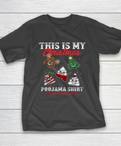 This Is My Christmas Pajama T Shirt Funny Poop Emoji T-Shirt