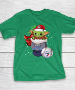 Toronto Blue Jays Christmas Baby Yoda Star Wars Funny Happy MLB T-Shirt
