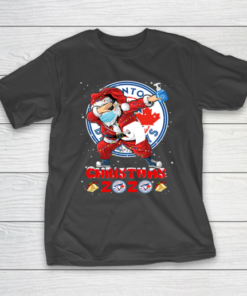 Toronto Blue Jays Funny Santa Claus Dabbing Christmas 2020 MLB T-Shirt