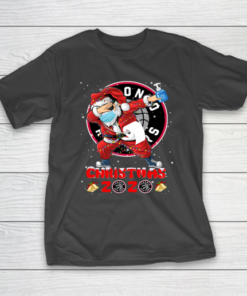 Toronto Raptors Funny Santa Claus Dabbing Christmas 2020 NBA T-Shirt