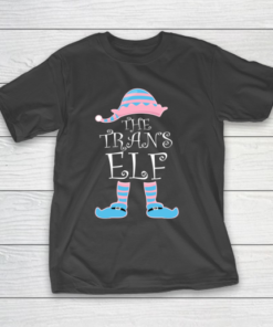 Trans Elf Cute Gay Pride Gift Transgender Christmas Pajama T-Shirt
