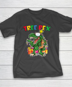 Tree Rex Christmas Dinosaur Pajamas Men Boys Kids Xmas Gifts T-Shirt