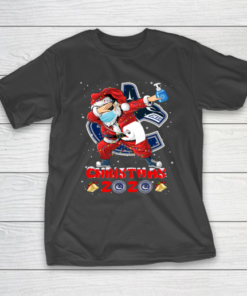 Vancouver Canucks Funny Santa Claus Dabbing Christmas 2020 NHL T-Shirt