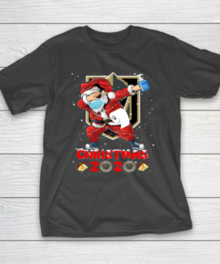 Vegas Golden Knights Funny Santa Claus Dabbing Christmas 2020 NHL T-Shirt