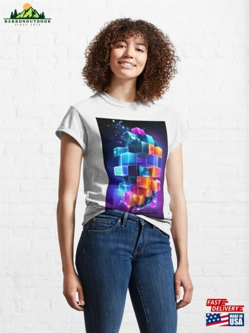 Dynamic Set Of Multicolored Squares Classic T-Shirt