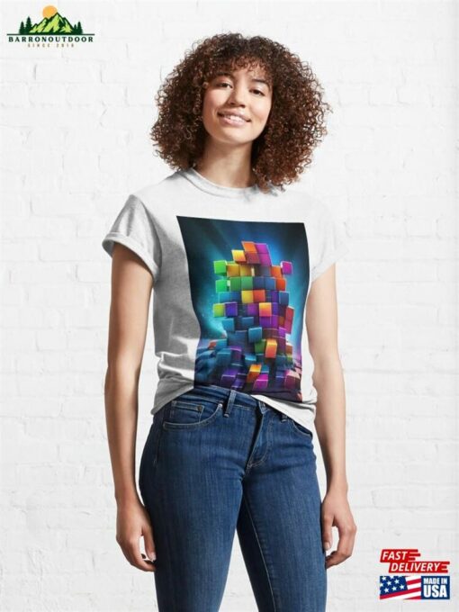 Dynamic Set Of Multicolored Squares Classic T-Shirt Unisex