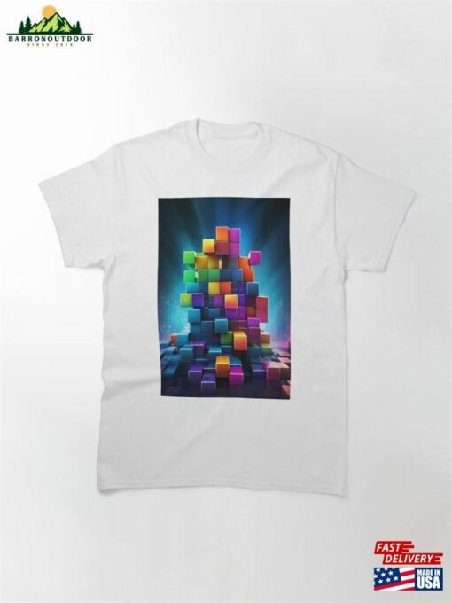 Dynamic Set Of Multicolored Squares Classic T-Shirt Unisex