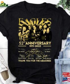Eagles 52Nd Anniversary 1971 2023 Signatures T-Shirt Band Shirt Fan Gift Classic