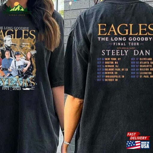 Eagles Shirt Band Merchandise Tour 2023 The Long Goodbye Final 52Nd Anniversary 1971 Hoodie Sweatshirt