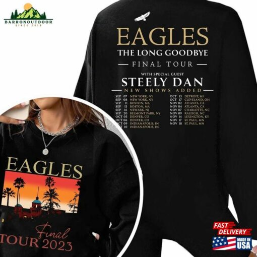 Eagles Shirt Band Merchandise Tour 2023 The Long Goodbye Final 52Nd Anniversary 1971 Hoodie T-Shirt