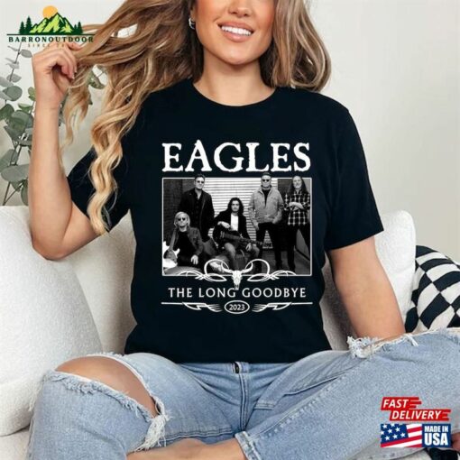 Eagles The Long Goodbye 2024 Tour T-Shirt California Concert Music 2023 Shirt Classic Unisex