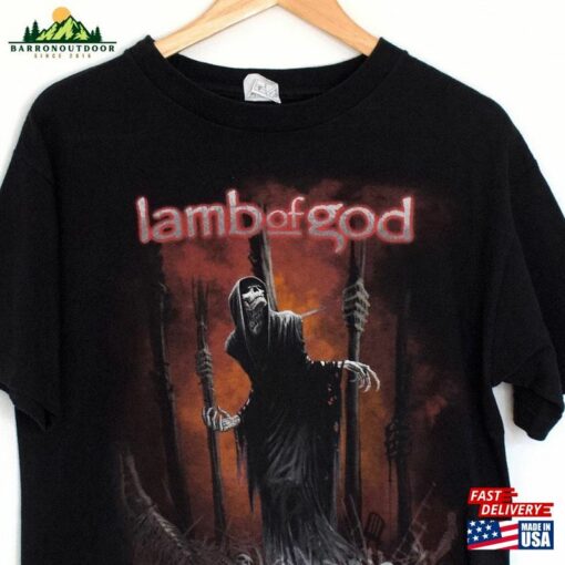 Early 2000S Lamb Of God Heavy Metal Vintage Graphic Band Tee Shirt Hoodie Classic