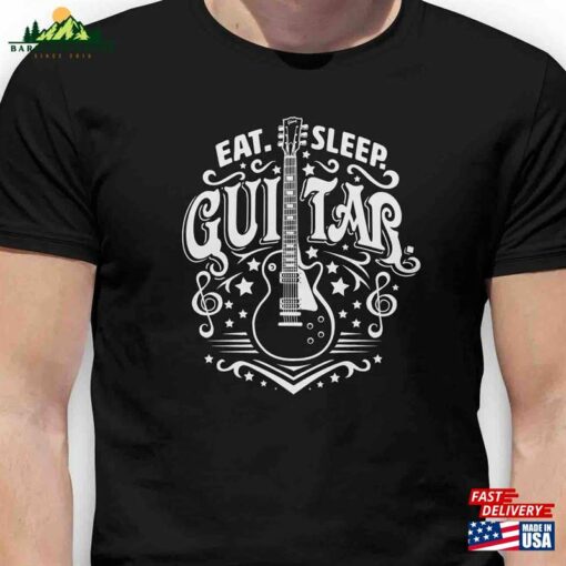 Eat Sleep Guitar Short Sleeve Unisex T-Shirt For The Musician Sweatshirt