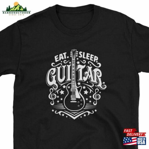 Eat Sleep Guitar Short Sleeve Unisex T-Shirt For The Musician Sweatshirt