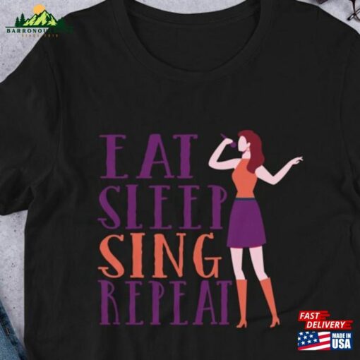 Eat Sleep Sing Repeat T-Shirt Funny Singer Vocalist Quote Hoodie Unisex