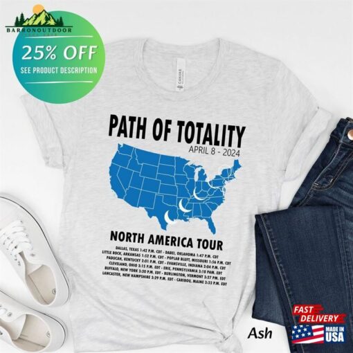 Eclipse 2024 Collection Path Of Totality North America Tour Classic T-Shirt