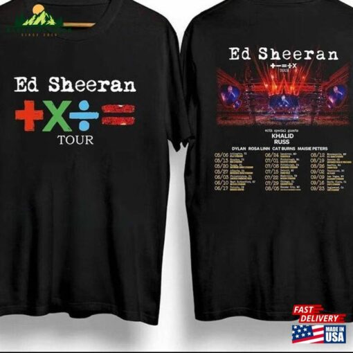 Ed Sheeran 2023 Tour Shirt Music Concert World Fan Gift Hoodie Classic