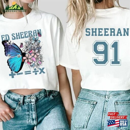 Ed Sheeran 91 Butterfly 2 Sides Shirt Equals Tour Shirts Classic T-Shirt