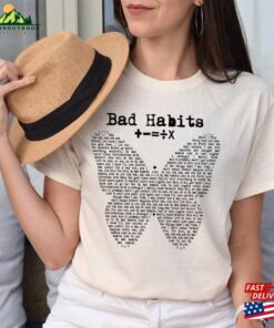 Ed Sheeran Bad Habits Song Lyrics Butterfly Shape Shirt Mathematics Tour Sweatshirt Unisex Ed Sheeran Bad Habits Song Lyrics Butterfly Shape Shirt Mathematics Tour Sweatshirt Unisex