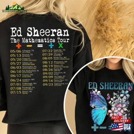 Ed Sheeran Butterfly Shirt Concert Fan Sweatshirt T-Shirt