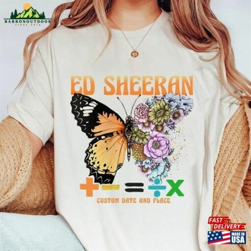 Ed Sheeran Butterfly Shirt The Mathematics Tour Classic Sweatshirt