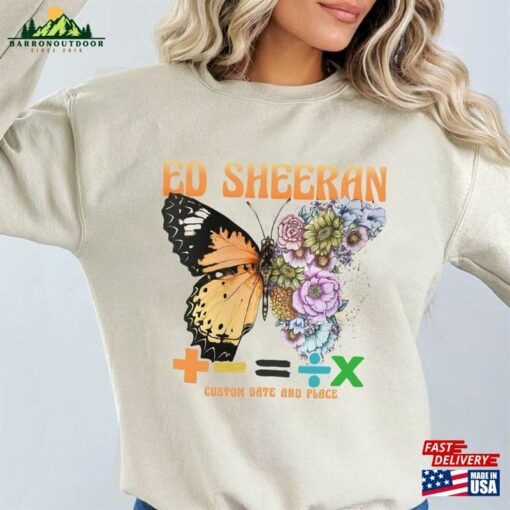 Ed Sheeran Butterfly Shirt The Mathematics Tour Classic Sweatshirt