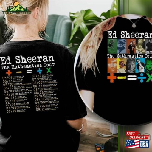 Ed Sheeran Tour 2 Side Tee Mathematics 2023 Shirt Hoodie T-Shirt