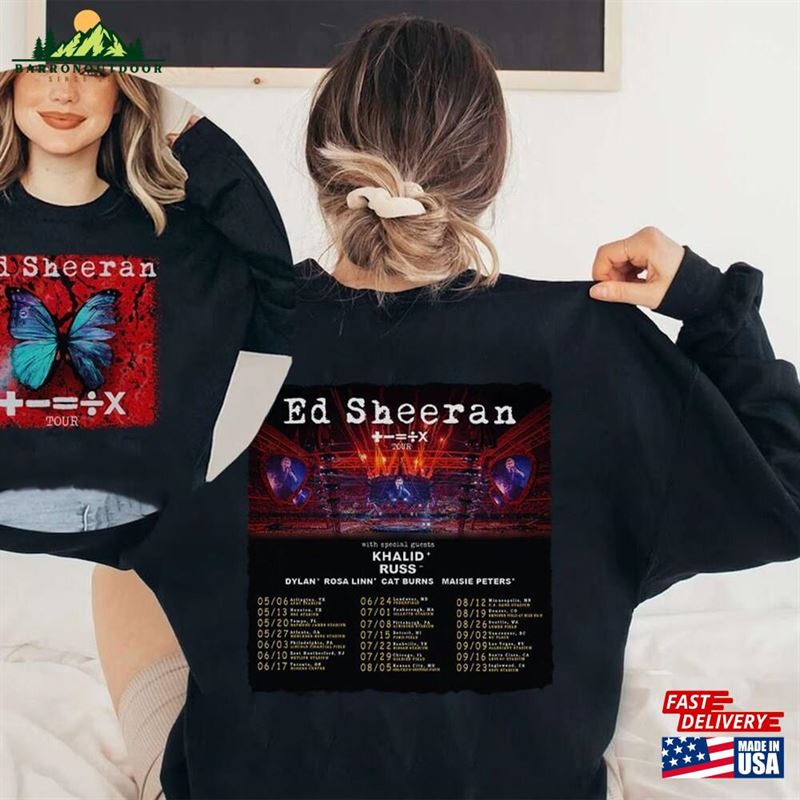 Ed Sheeran Tour 2 Sides Shirt The Mathematics 2023 Concert Tee Sweatshirt Unisex Ed Sheeran Tour 2 Sides Shirt The Mathematics 2023 Concert Tee Sweatshirt Unisex