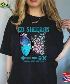Ed Tour Butterfly Comfort Colors Shirt Custom Mathematics Country Music Hoodie Sweatshirt