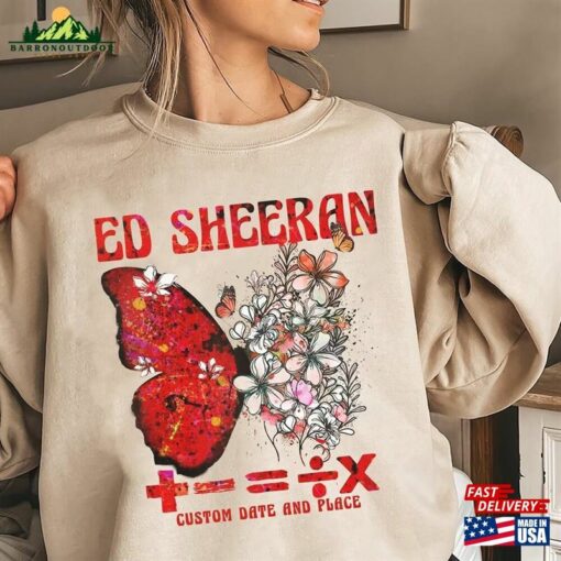 Ed Tour Custom Butterfly Shirt Mathematics Unisex T-Shirt