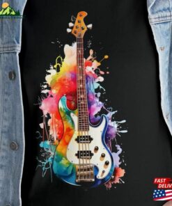 Electric Guitar Watercolor Unisex Heavy Cotton Tee 8 Colors Sizes S 5 Xl Fashion Music Musicians Players Fan Sweatshirt