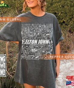 Elton John Music Doodle Art Shirt Vintage Merch Tee Graphic Design Tattoo Tour 2023 Da1609dt T-Shirt Hoodie