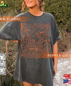 Elton John Music Doodle Art Shirt Vintage Merch Tees Graphic Design Tattoo Tour 2023 V1 Da1609dt Unisex Sweatshirt