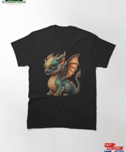 Elvish Dragon Realistic Illustration Classic T-Shirt Unisex
