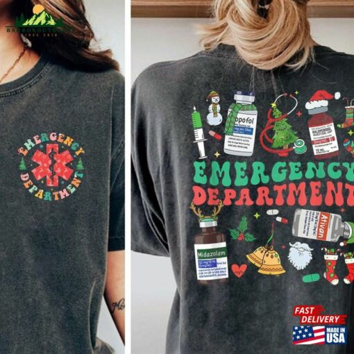 Emergency Room Department Squad Shirt Er Nurse Christmas Premium T-Shirt Classic