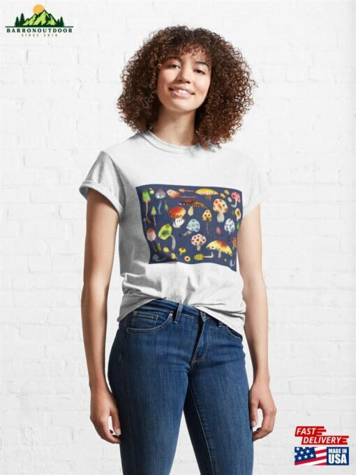 Enchanted Mushroom Watercolor Fantasy Classic T-Shirt Unisex