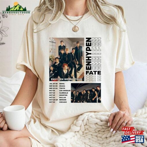 Enhypen 2023 Vintage Fate World Tour Shirt Kpop Sweatshirt Unisex