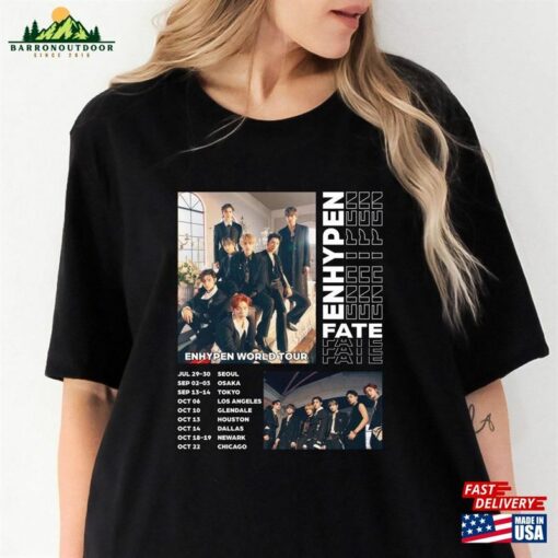 Enhypen 2023 Vintage Fate World Tour Shirt Kpop Sweatshirt Unisex