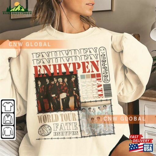 Enhypen Kpop Shirt World Tour Fate 2023 Merch Dark Blood Tee Unisex Sweatshirt