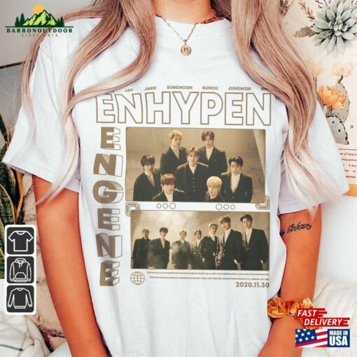 Enhypen Kpop Shirt World Tour Fate 2023 Tee V0 Dark Blood Engene Hoodie Sweatshirt Unisex