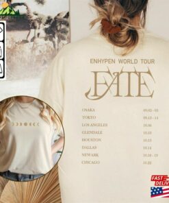 Enhypen Kpop Shirt World Tour Fate 2023 Tee V0 Double Side Engene Hoodie Classic