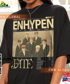 Enhypen Kpop Shirt World Tour Fate 2023 Tee V1 Dark Blood Engene Hoodie Sweatshirt Enhypen Kpop Shirt World Tour Fate 2023 Tee V1 Dark Blood Engene Hoodie Sweatshirt