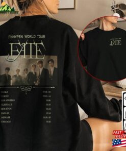Enhypen Kpop Shirt World Tour Fate 2023 Tee V1 Double Side Engene Hoodie Classic