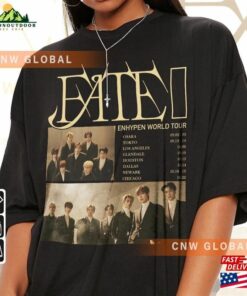 Enhypen Kpop Shirt World Tour Fate 2023 Tee V2 Dark Blood Engene Hoodie Unisex Sweatshirt