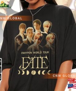 Enhypen Kpop Shirt World Tour Fate 2023 Tee V3 Dark Blood Engene Hoodie Sweatshirt Enhypen Kpop Shirt World Tour Fate 2023 Tee V3 Dark Blood Engene Hoodie Sweatshirt