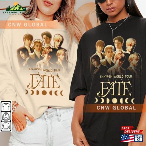 Enhypen Kpop Shirt World Tour Fate 2023 Tee V3 Dark Blood Engene Hoodie T-Shirt