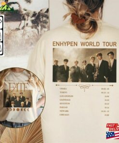 Enhypen Kpop Shirt World Tour Fate 2023 Tee V3 Double Side Engene Hoodie Classic T-Shirt