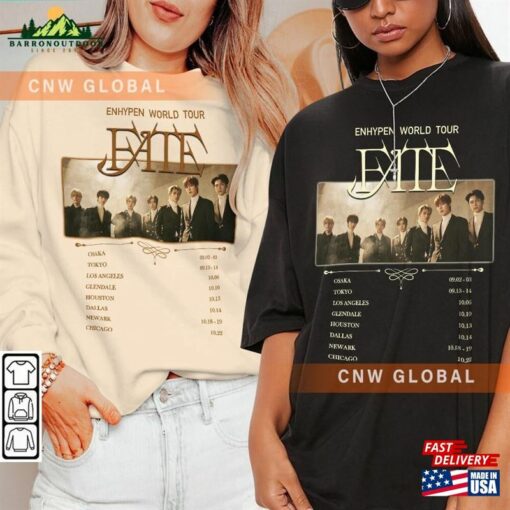 Enhypen Kpop Shirt World Tour Fate 2023 Tee V4 Dark Blood Engene Hoodie Sweatshirt Unisex