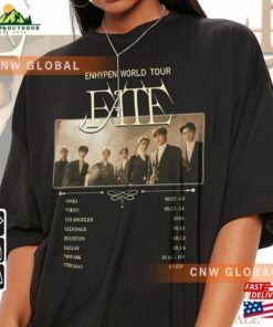 Enhypen Kpop Shirt World Tour Fate 2023 Tee V4 Dark Blood Engene Hoodie Sweatshirt Unisex